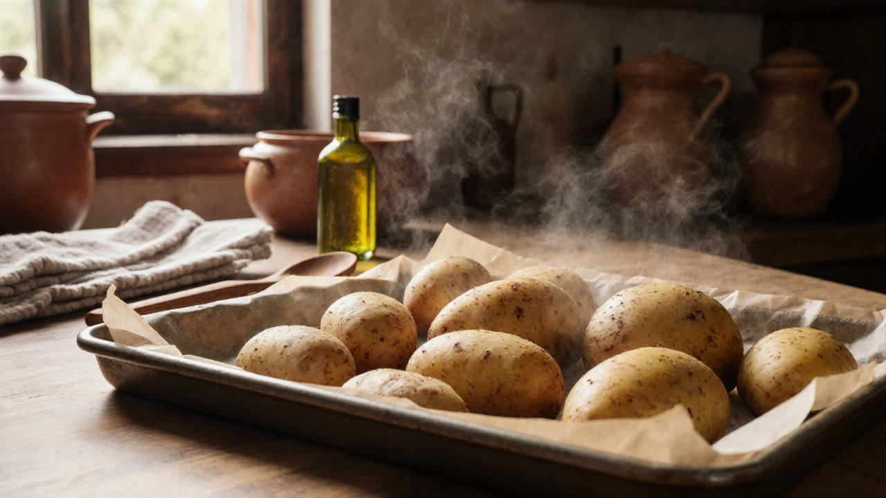Jak dlouho se dělají brambory v troubě: přesný čas podle velikosti a druhu