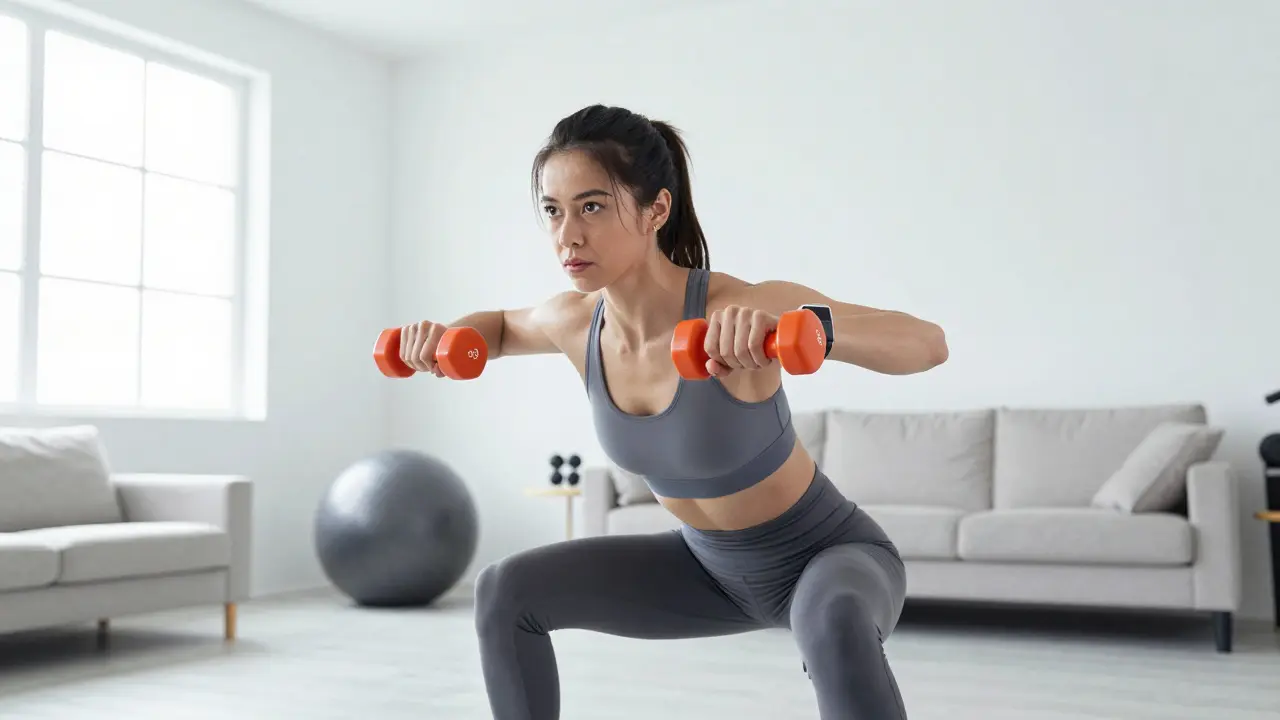 Osoba cvičící s činkami v moderní posilovně pro budování svalů.