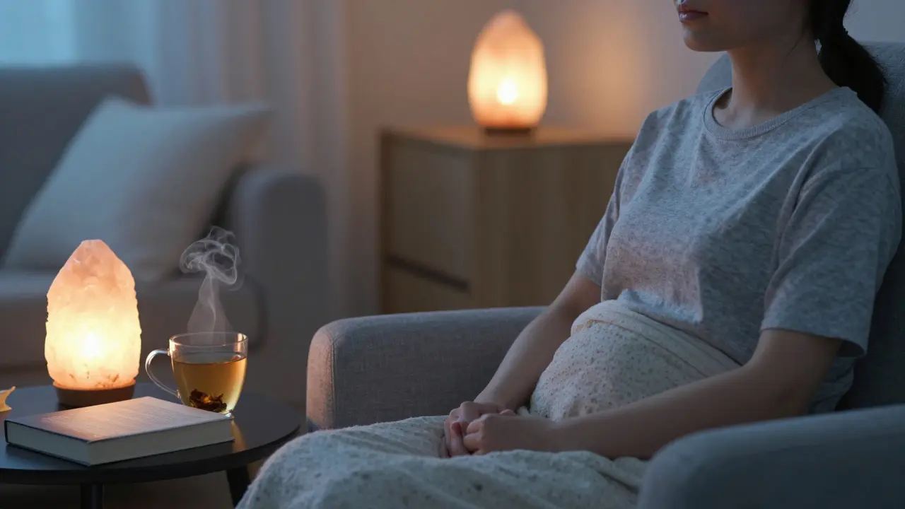 Klidná scéna meditace a relaxace pro snížení stresu